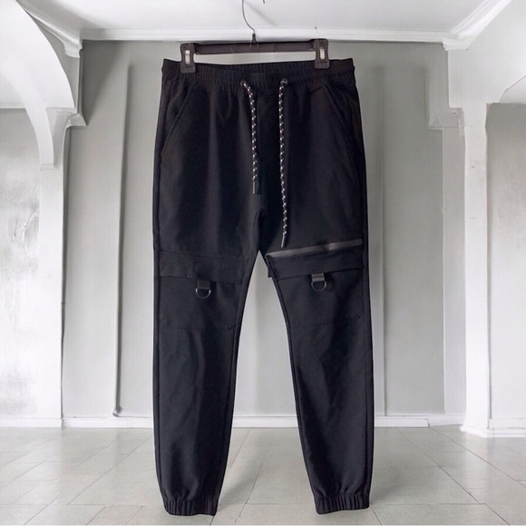 RGSTR Black Cargo Joggers tactical tech streetwear utility size medium - Picture 2 of 9